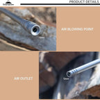 Campingmoon Stainless Steel Camping Blow Fire Tube by Mouth Telescopic Campfire Tool Camping Accessories