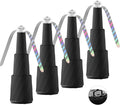 Portable Fan 4 Pack Fans for Tables,Food Fan with Flexible Goose-Neck and Soft Blades With Hanging Upside Down,Height adjustable Food Fans for Camping, Picnic, Fishing,BBQ, Parties, Outdoor,Black