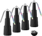 Portable Fan 4 Pack Fans for Tables,Food Fan with Flexible Goose-Neck and Soft Blades With Hanging Upside Down,Height adjustable Food Fans for Camping, Picnic, Fishing,BBQ, Parties, Outdoor,Black