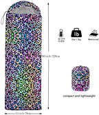 Sleeping Bag for Kids Adults,Brown Giraffe Fur Pattern-Lightweight Warm Portable Outdoor Indoor-Waterproof Cold Weather Resistant Sleeping Bag for Camping Hiking