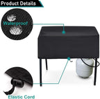 Patio Stove Cover for Camp Chef 2 Burner Waterproof Outdoor Cooking Stoves Covers 34.5 Inch UV Resistant Fits EX60LW, EX-60, DC-60LW, OSD-60LW, YK60LW, EX280LW Black WC007, 34.5L*16W*16H inch