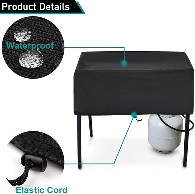 Patio Stove Cover for Camp Chef 3-Burner - Waterproof Outdoor BBQ Stove Cover, 43 Inch - Fits DB90D, PRO90, SPG90B, TB90LW, TB90LWG, TB90LWG15