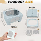 Pocket-sized Foldable Stove Set, Solid Fuel Cooking Appliance with Stable Support and Windbreak, Portable Backpacking Stove Lightweight Burner for Outdoor Travelling Camping Hiking Cooking
