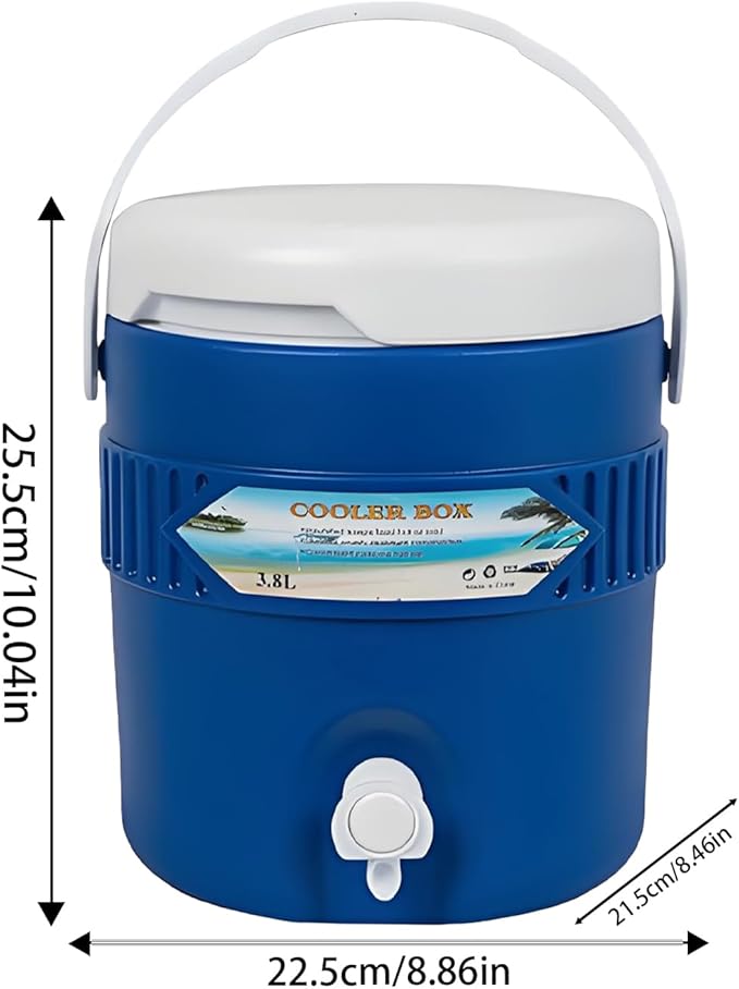 Sports Cooler Water Beverage Dispenser, 3.8L Insulated Drink Cooler Dispenser with Spout, Portable Water Jugs for Outdoor Events, Camping, Party, Sports