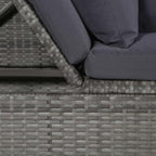 Outdoor Chairs Beach Chair Patio Furniture Camping Chairs Patio Bed Gray 78.7"x23.6" Poly Rattan for Patio, Poolside