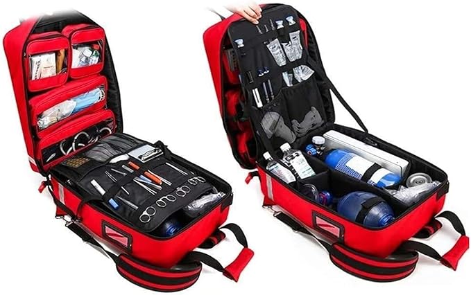 Waterproof First Aid Kit Backpack - Large Capacity Lightweight Emergency Medical Bag with Multiple Compartments for Home, Car, Camping, Hiking