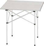 VEVOR Folding Camping Table, Portable Roll Up Side Tables, Lightweight Aluminum Table for Outdoor BBQ Tailgating Picnic, Travel (28 inch-Silver)