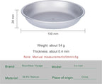 Boundless Voyage Titanium Camping Plate Dishes Saucer Lightweight Round Dinnerware Set Stackable Serving Plates Pasta Plates Travel Outdoor Home Kitchen Tableware Set Ti1116T