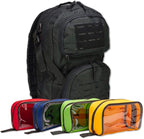Lightning X Stocked Modular Trauma & Bleeding First Aid Responder Medical Backpack + Kit + Hydration Bladder - Black