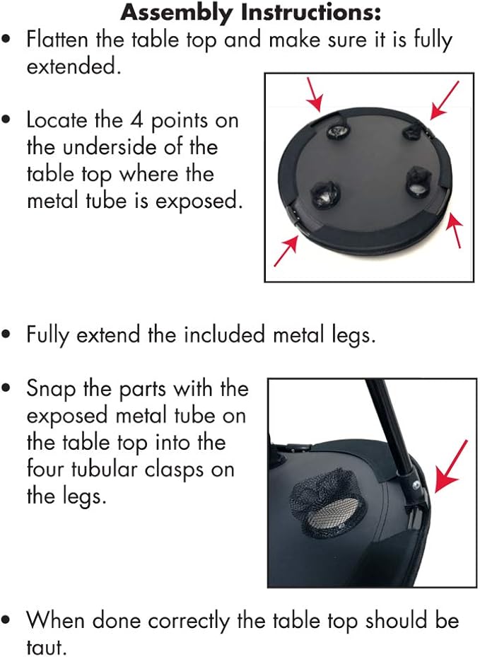 Camping Table Portable Folding Camping Side Table for Outdoor Picnic, Beach, Games, Camping, Sport & Patio Tables Folding with Carry Case for Travel & Storage, Black.