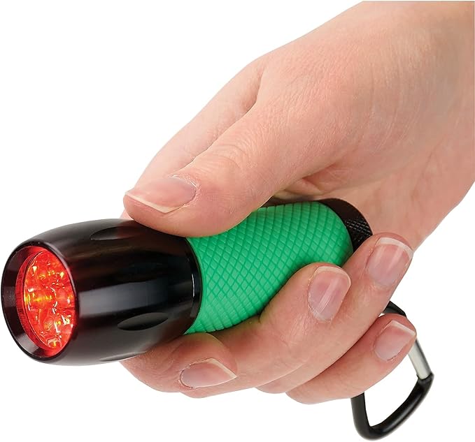 Carson RedSight Red LED Flashlight For Reading Astronomy Star Maps and Preserving Night Vision with Two Brightness Settings (SL-33) X-Large