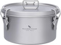 Boundless Voyage Titanium Sealed Lunch Box with Leak-Proof Lid Camping Cookware Lightweight Outdoor Cooking Pot for Backpacking Hiking Picnic & Travel Food Container (Ti2085C/0.9L)