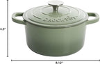 Crock-Pot Artisan Round Enameled Cast Iron Dutch Oven, 3-Quart, Gradient Red