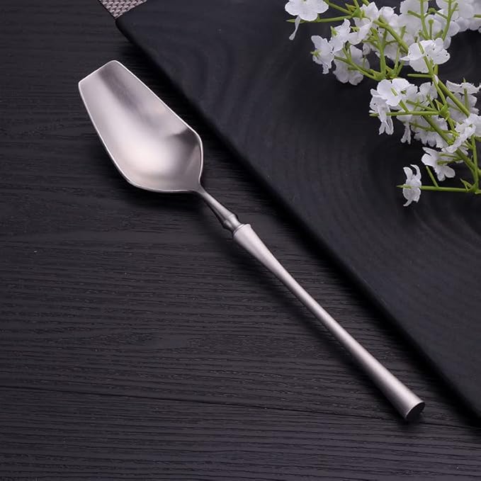 Cutlery Set Pieces Service Stainless Steel Titanium Flatware,5PCS Spoon Cutlery Set Stainless Steel Kitchen Dinnerware Knife Fork Spoon Flatware Set Western Spoon Tableware Set,