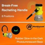 Railhead Railroad Trainman Lantern , Outdoor LED Battery Operated Light for Signaling and Hanging Lamp on Arm , Water-Resistant with Magnets RH-TL2020