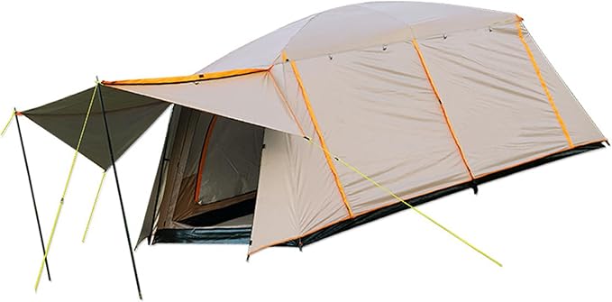 Camping Tent Family Cabin Tents, Large Capacity 2 Room Cabin Tent for Family Outdoor Use, Backpacking, Hiking, Picnics (S)