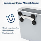 Skyflame Magnetic Hanging Trash Can, 2.1 Gallon Plastic Garbage Container, Multi-Function Grill Hanging BBQ Utensils Organizer Holder, Use for Kitchen/Bedroom/Bathroom/Camping/Grills