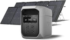 EF ECOFLOW Portable Power Station DELTA 3 MAX Plus with 2X220W Solar Panel, 3000W Max Output, Fast 0–80% Recharge in 64mins, Reliable Home Backup & RV Camping