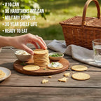 Military Surplus Freeze-Dried Hardtack Army Bread – 34 to 36 Hardtacks per Can (31.5 oz) – Ready to Eat – #10 Can – Long-Term Emergency Survival Food – 30+ Year Shelf Life – Made in USA – Ideal for Camping & Prepping Pack of 1