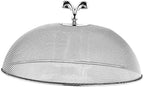 Stainless Steel Mesh Food Cover Round Mesh Food Tent Utility Lightweight Protector for Dining at The Beach, Park, or Camping, Diameter 26 cm