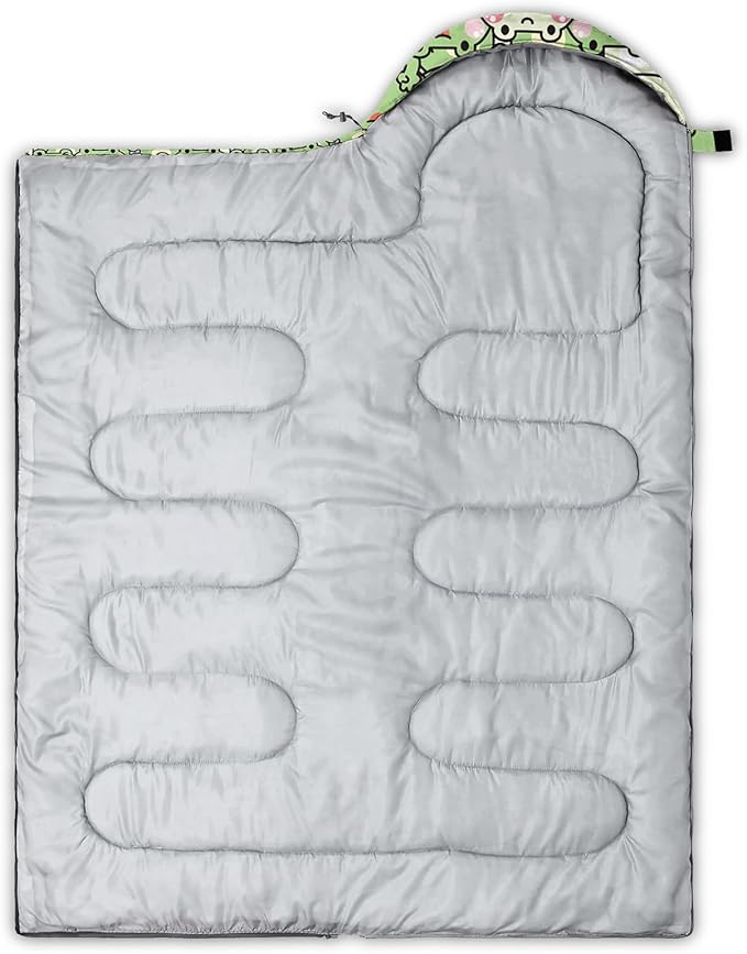 QOOMO Axolotl Cute Camping Sleeping Bags,3 Season Warm & Cool Weather,Lightweight,Waterproof Sleeping Bags for Adults & Kids,Traveling,and Outdoors
