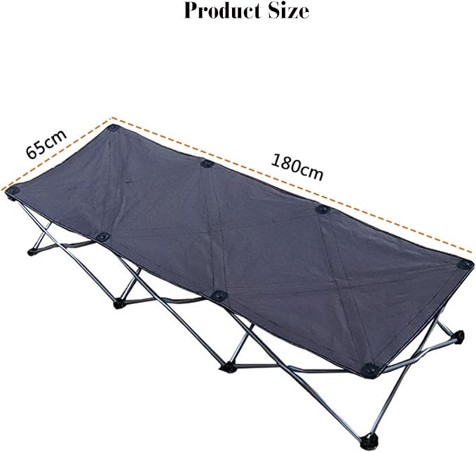 Folding Bed,Folding Camping Cot for Adults,Outdoor Camping Folding Bed,Suitable for Outdoor Camping, Fishing and Other Activities(Black)