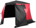 VEVOR Portable Pop-Up Tent, 1-8 Person Insulated Shelter, Large Fishing Area, Hub-Style Shanty for Winter Fishing, Waterproof Oxford Ice Cube with Anchors/Ropes/Carrying Bag