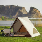 Backpacking Tent 2/3 Person Tents for Camping, Lightweight Backpacking Tent, Easy Setup Outdoor Tents for Family Camping Hunting Hiking Mountaineering Travel (Color : /Beige, Size : 3-5 Person)
