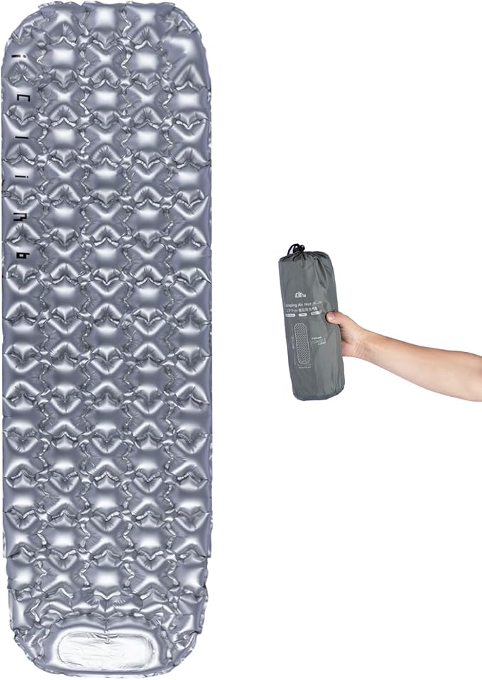 iClimb 1 Air Sleeping Pad and 1 Solo Mini Folding Table, Ultralight Compact for Adults Outdoor Camping Backpacking Hiking