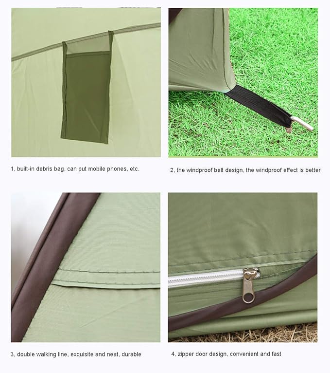 Camping Tent,Shower Tent, Large Capacity Thickened Tent, Outdoor Shower Portable Privacy Tent Pop-up Room Camping Toilet Changing Room Folding Multifunctional Decorate