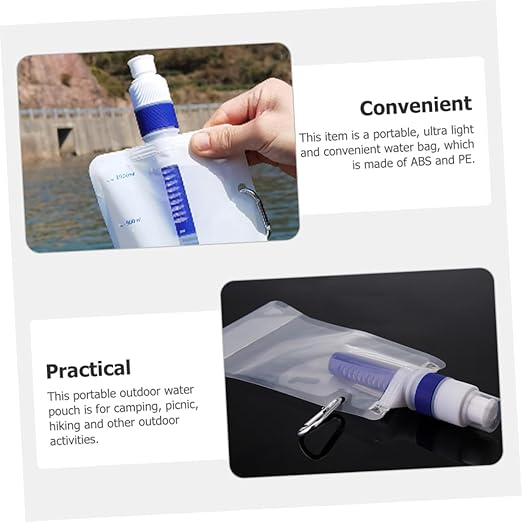 YARNOW 1pc Folding Outdoor Water Filter Bag Portable Water Pouch for Camping Hiking and Climbing Leak Design for Convenient Storage
