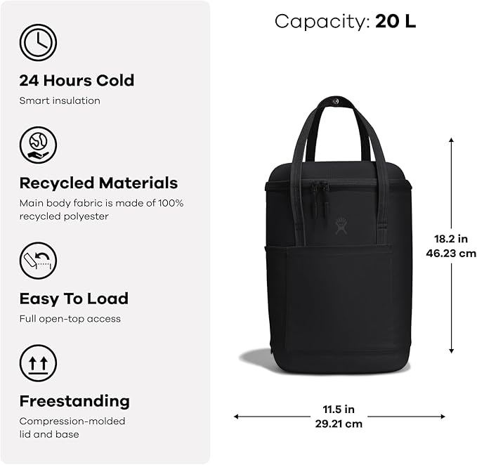 Hydro Flask Cooler Backpack - Insulated Portable Soft Cooler - 20 L Capacity in Agave Green