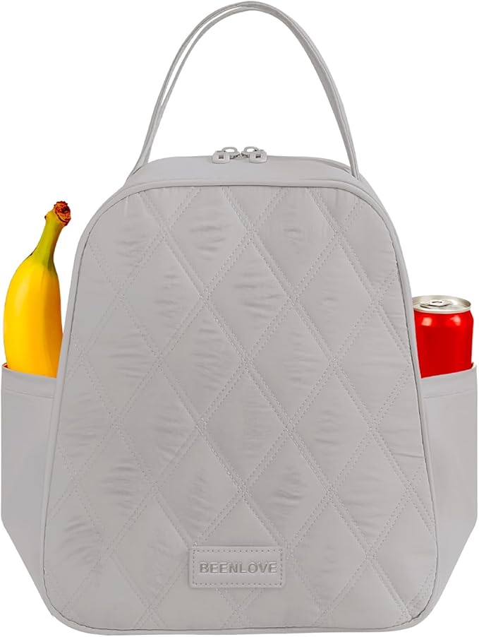 Lunch Box for Women and Men Soft Insulated,Leakproof Lightweight Lunch Box,Reusable Lunch Cooler for Work Picnic Camping,Grey