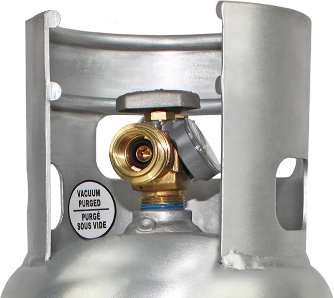 Flame King 5LB Aluminum Propane Tank with Gauge & OPD Valve, Corrosion-Resistant and Rust-Free, Lightweight, Great for Marine Applications, Grills and BBQs, Camping, Fishing, & Outdoor Activities