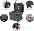 Goplus 16 Quart Cooler, 24-Can Capacity Ice Chest with 2 Cup Holders, 3-5 Days Ice Retention, Portable Insulated Ice Box for Camping, Fishing Outdoor Activities