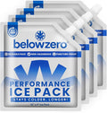 Below Zero Reusable Ice Packs for Coolers – Long Lasting Cooler Ice Pack Blocks, Leak-Proof Freezer Packs for Camping, Lunch Boxes & Travel