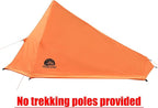 1 Person Trekking Pole Tent for Backpacking - Ultralight Backpacking Tent, Waterproof Hiking Tent for Camping, Lightweight Camping Tent for Scouts, Trekker(NO Trekking Poles)