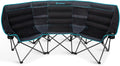 FUNDANGO Extra Wide 3 Person Camping Chair for Adults with Cooler, 1000 LBS Heavy Duty Oversized Camp Couch, Padded Folding Seat with Cup Holders for Outdoor, Sports & Lawn