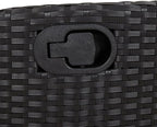 Reclining Patio Chair with Footrest Black Poly Rattan Porch Chairs Camping Chairs Patio Chairs Living Room Chairs for Dining Patio Bedroom Outdoor