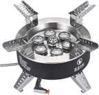 Bulin AirOka B18 18000W Titanium Alloy Portable Picnic Camping Stove Windproof Design Gas Cooking Burner with Piezo Ignition & Carry Case Collapsible Stove Burner for Outdoor Backpacking/Hiking/Picnic