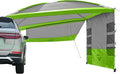 JOYTUTUS Versatile Vehicle Awning with 3 Removable Sides, Large Car Awning 11.5FT * 7.9FT, UV50+ and Waterproof PU2000mm Truck Canopy, SUV Camping Sunshade with 8 Storage Pockets,Gray Green