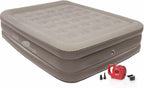 Coleman SupportRest Double-High 18" Queen Air Mattress | Indoor and Outdoor Raised Airbed with 120V Rechargeable Air Pump | Blow Up Air Mattress for Camping