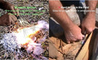 Magnesium Fire Starter Kit with Ferro Rod – Emergency Survival Gear with 12 Bags 99% Pure Magnesium + Waist Bag Waterproof Tin for Camping, Hiking, Bushcraft