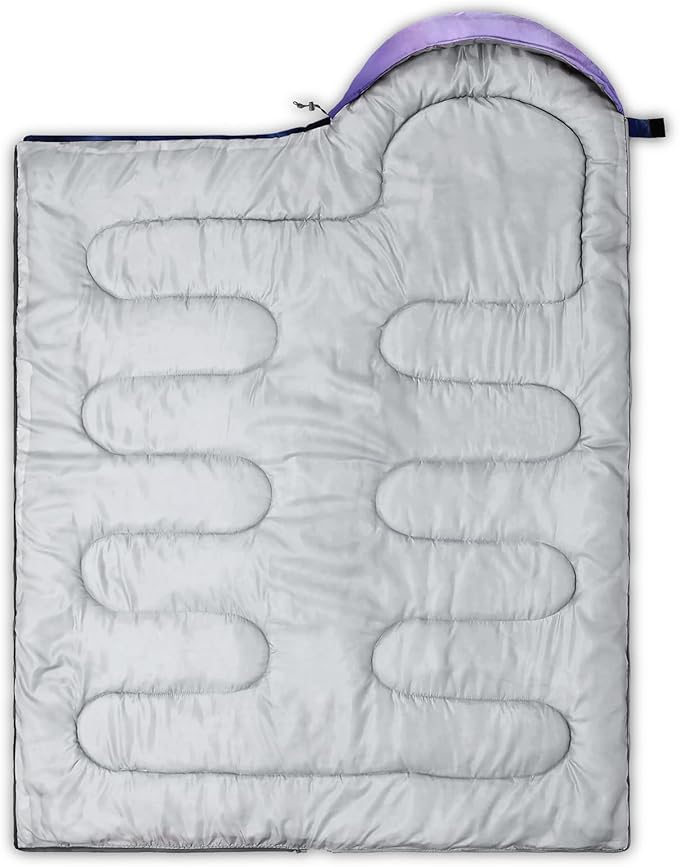 QOOMO Camping Sleeping Bags,3 Season Warm & Cool Weather,Lightweight,Waterproof Sleeping Bags for Adults & Kids,Traveling,and Outdoors,Camping Gear Equipment