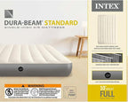 Intex 64102E Dura-Beam Standard Single-High Air Mattress: Fiber-Tech – Full Size – 10in Bed Height – 600lb Weight Capacity – Pump Sold Separately
