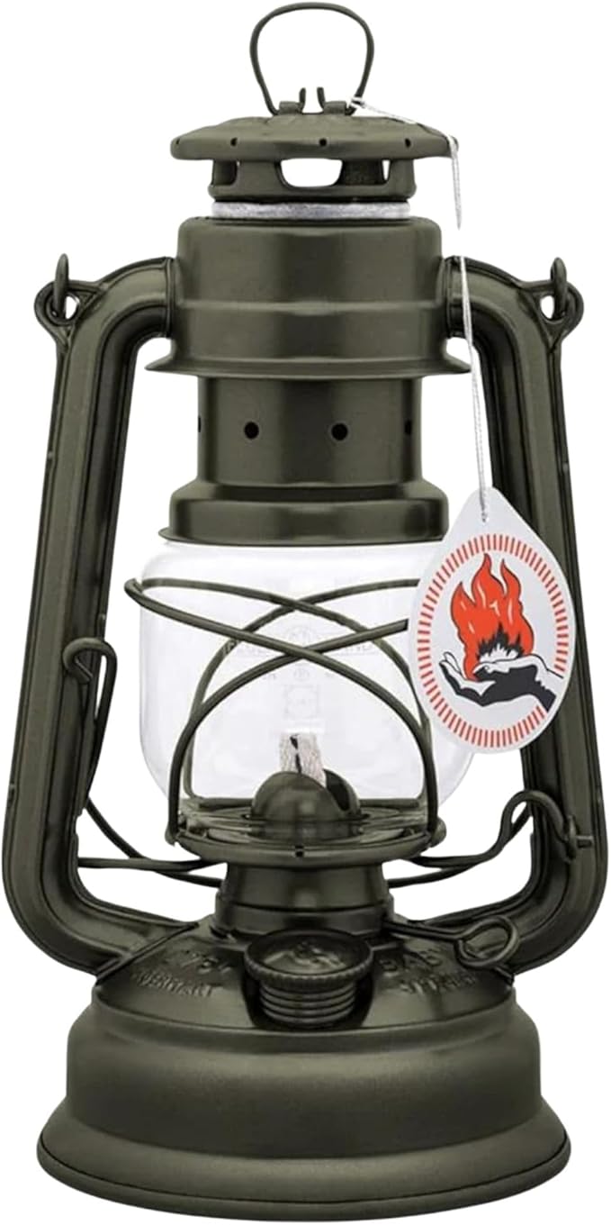 Feuerhand Galvanized Storm Lantern, Green, 26 cm
