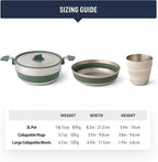 Sea to Summit Detour Stainless Steel One Pot Cook Set for Two (3 Liter Pot, 2 Large Bowls, 2 Mugs)