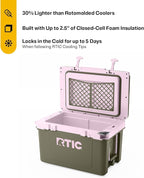 RTIC Ultra-Light 32 Quart Hard Cooler Insulated Portable Ice Chest Box for Drink, Beverage, Beach, Camping, Picnic, Fishing, Boat, Barbecue, 30% Lighter Than Rotomolded Coolers