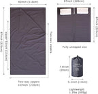100% Cotton Sleeping Bag Liner with Full Length Zipper on 3 Sides; Single/Double Adult Sleep Sack for Travel & Camping, Multifunctional Travel Sheets (Unzipped 87”x87”) for Hotel, Lightweight