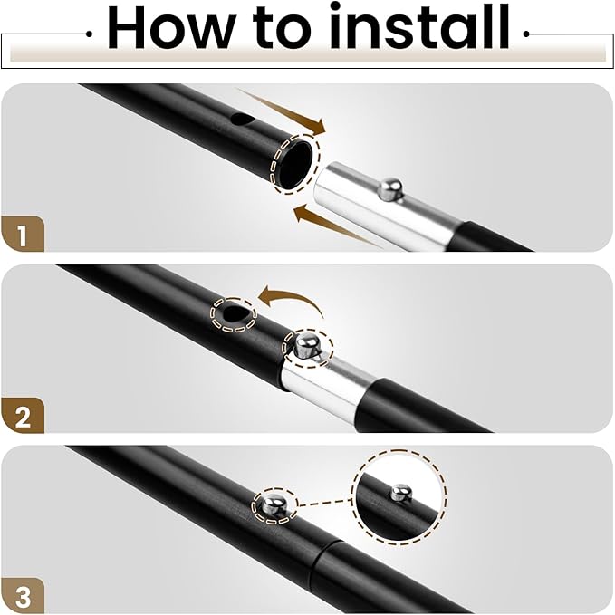 ONETIGRIS Upgraded Tent Poles – Set of 2 Adjustable Telescoping Tarp Poles, Aluminum Replacement Poles for Tent, Tarp, Canopy, Awning, Shelter, Heavy Duty Aluminum Alloy Camping Poles